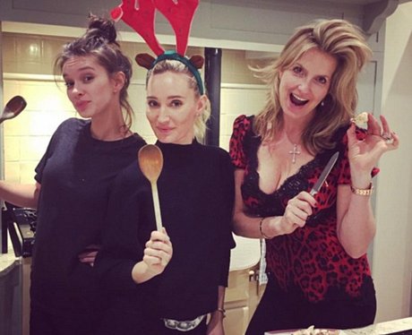 Penny Lancaster and daughters Christmas cooking