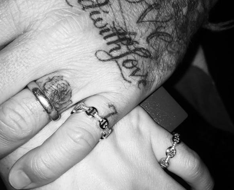 Brooklyn Beckham and David Beckham show off matchi