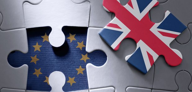 Brexit jigsaw puzzle stock image