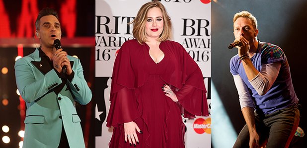 Robbie, Adele, Chris Martin