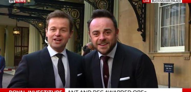 Ant and Dec Stand On Wrong Sides To Receive OBE's