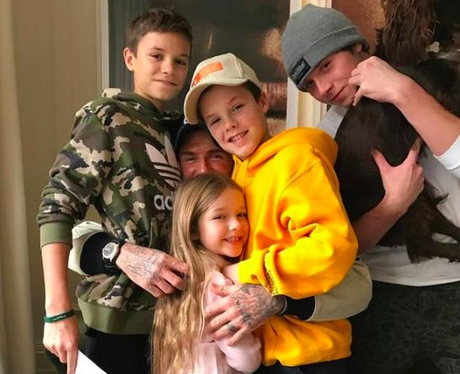 David Beckham and family