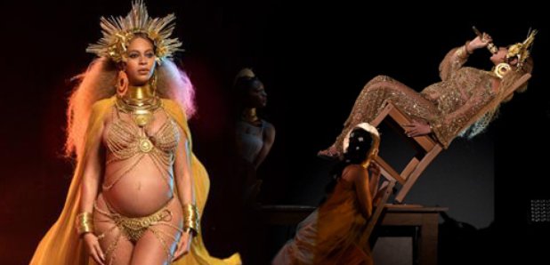 Beyonce pregnant grammy performance canvas