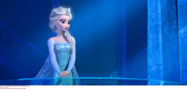Elsa from 'Frozen' wearing blue