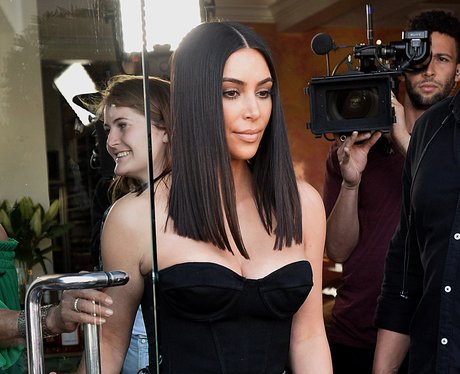 Kim Kardashian with new shorter hair