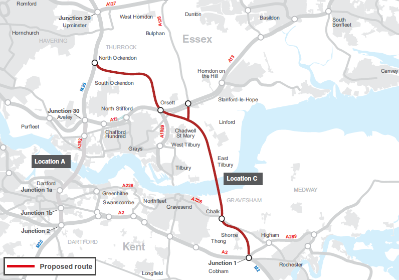 Lower Thames Crossing Preferred Route