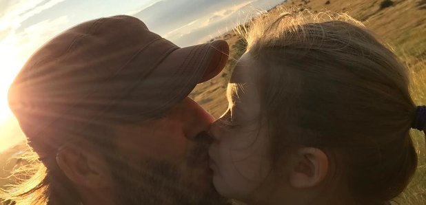 David Beckham kissing harper