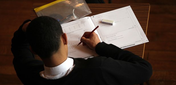 Teenager sitting exams