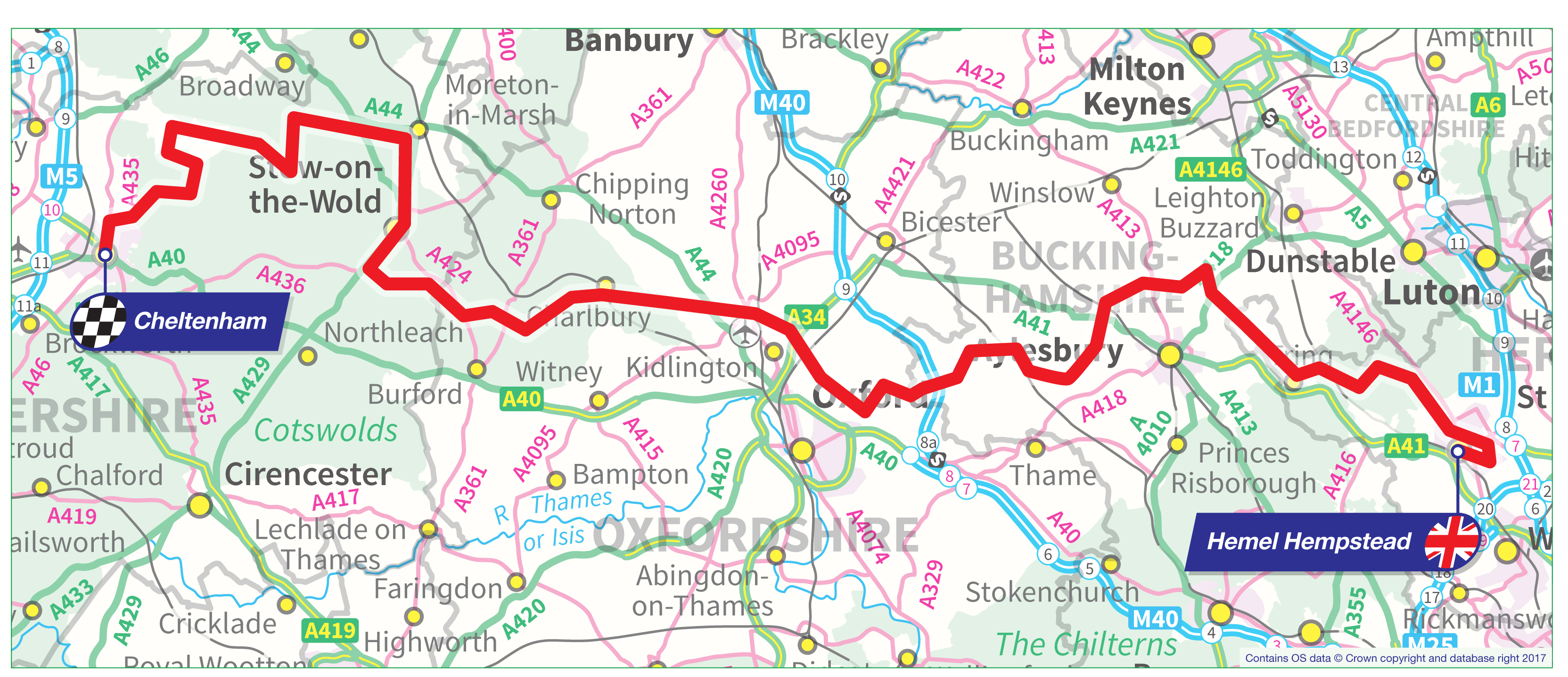 tour of britain route through gloucestershire