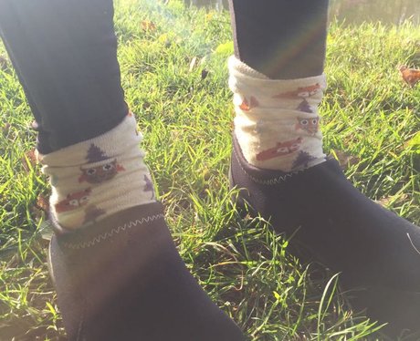 Check out Gemma's special kayak socks