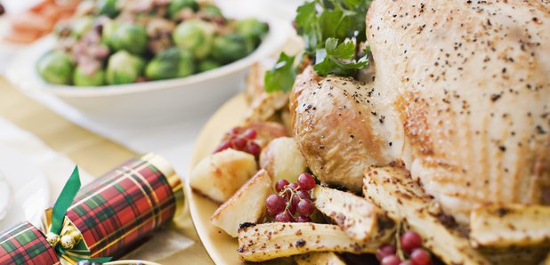 Christmas dinner stock image