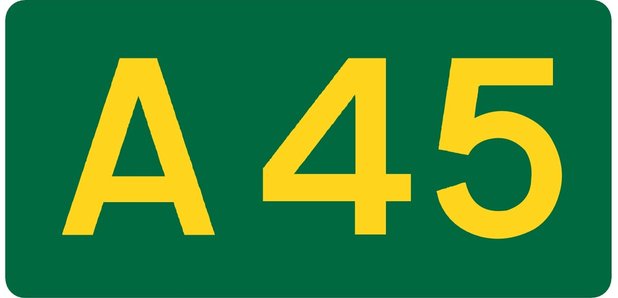 A45 road sign