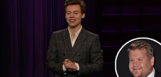 Harry Styles, James Corden, late late show