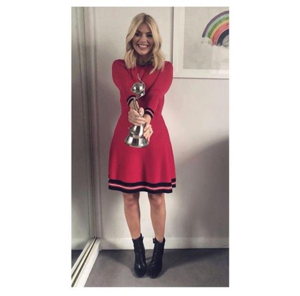 How To Get Holly Willoughby's Knitted Dress Look - UK Tights Blog