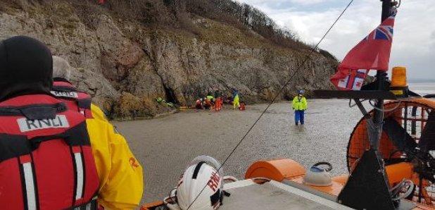Morecambe RNLI attend cliff fall rescue