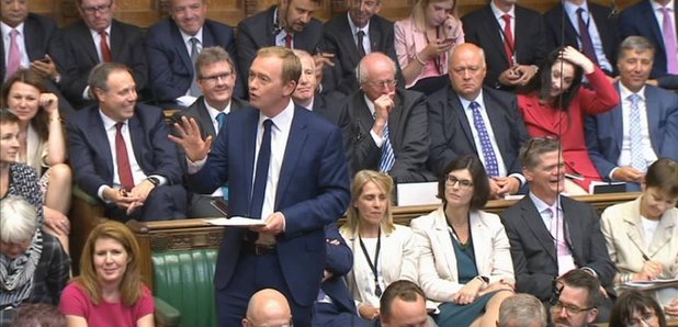 Tim Farron in Parliament