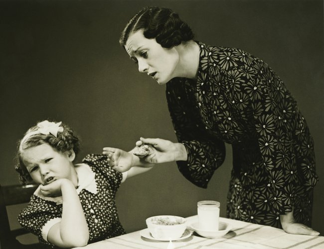 Image result for vintage kid looking after mum