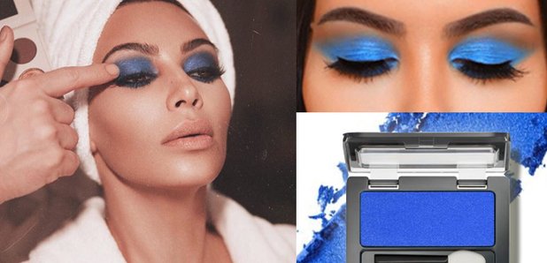 blue eyeshadow celebrity