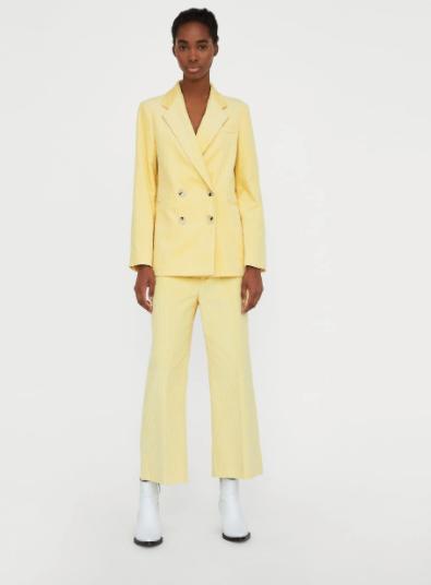 ZARA VANILLA STRAIGHT BLAZER WITH POCKETS AND MATCHING TROUSERS PANTS SET  SUIT L  eBay