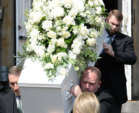 Celebrities attend the funeral of Dale Winton in L