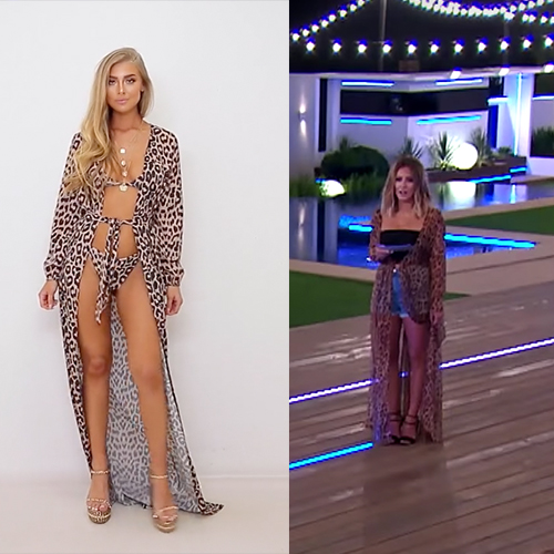 Caroline Flack Leopard Print Cover Up Love Island Presenter