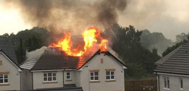 Lightning strike Lenzie fire
