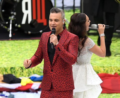 Robbie Williams and Aida Garifullina at the World 