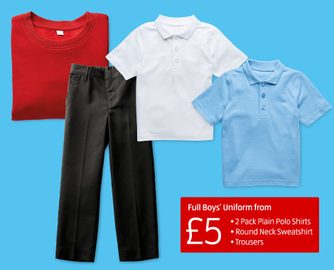 Aldi are selling boys&#039; and girls&#039; school uniforms for just a fiver