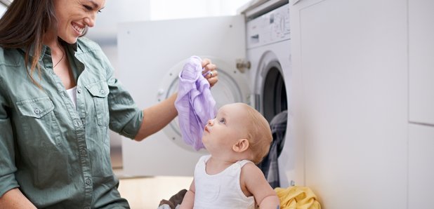 washing baby clothes