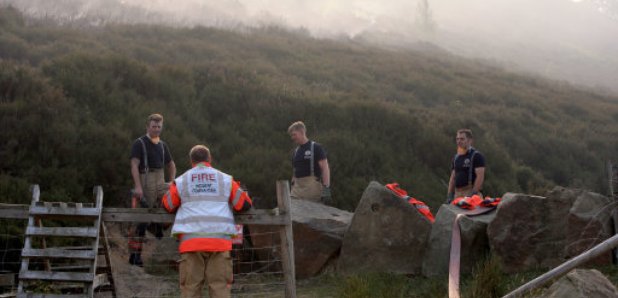 firefighters on Saddleworth Moor