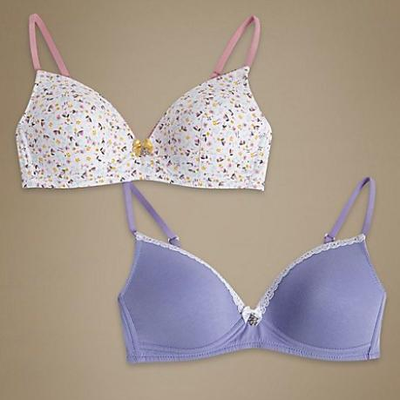 New M&S Womens Girls Marks and Spencer Angel Blue Bra Size 28 AA