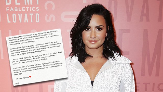 Demi Lovato Thanks Fans For Their Support After Drug Overdose