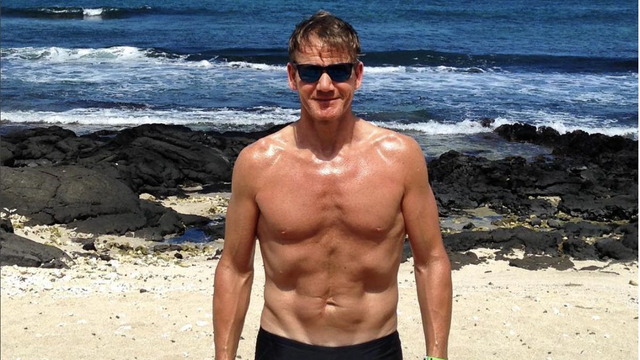 Muscular Gordon Ramsay gets fans hot under the collar with topless