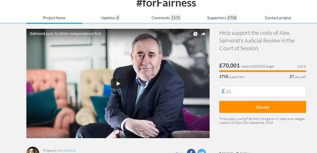 Alex Salmond crowdfunder