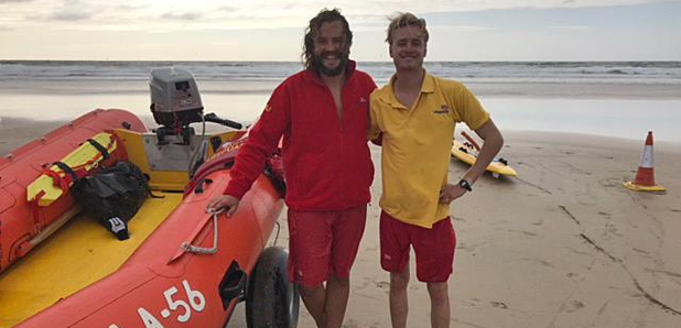 RNLI lifeguards Tom Cutmore and Rob Nunn