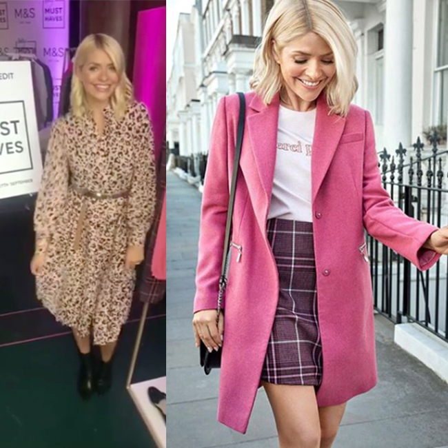 marks and spencer leopard print dress holly willoughby