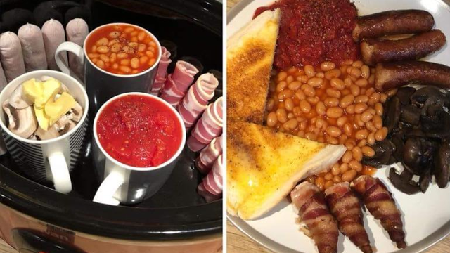 Woman S Genius Hack For Making An Full English In A Slow Cooker Heart