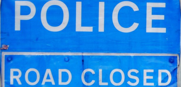 Road Closed Police Sign