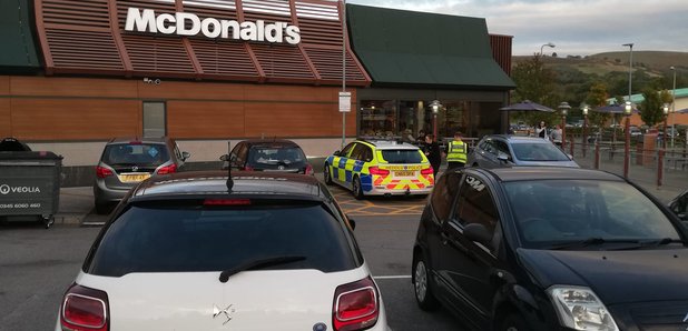 Police in disabled space in Merthyr