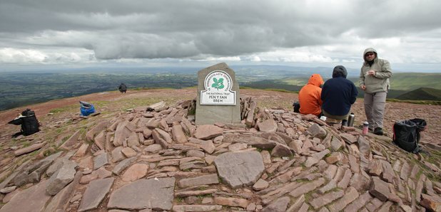 Sign at the top of Pen y Fan