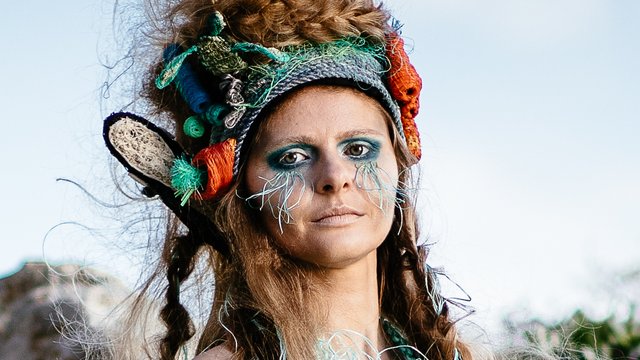 Ghostnet dress highlights plastic pollution - Heart Cornwall