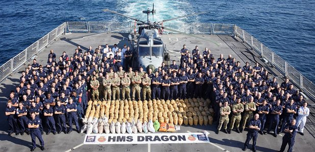 HMS Dragon drugs bust