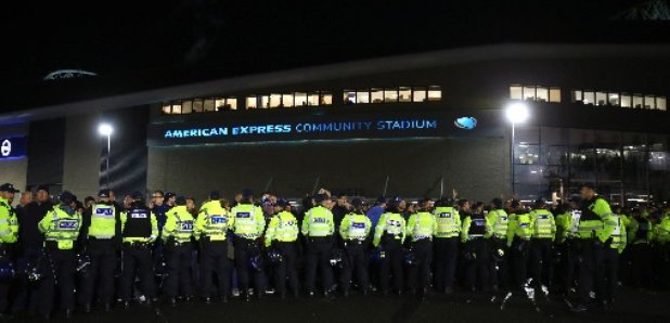 Police operation at the Brighton Crystal Palace ga