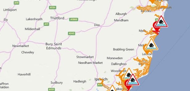 Flood warnings in East Anglia - 8th January 2019