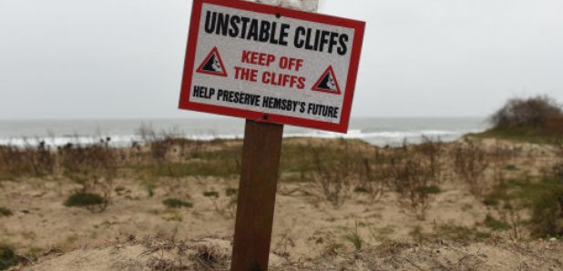 Unstable cliff