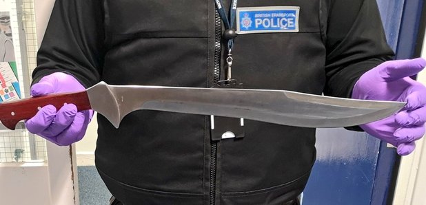 Machete found on Essex train