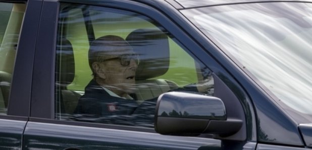 Prince Philip driving
