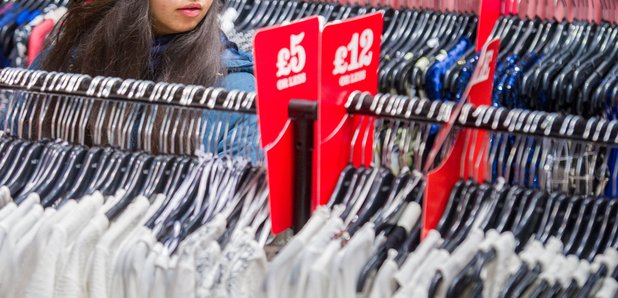 Woman shopping for clothes
