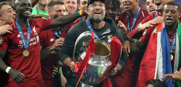 Liverpool lifting the trophy