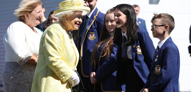 HM The Queen visits Cumbernauld High School